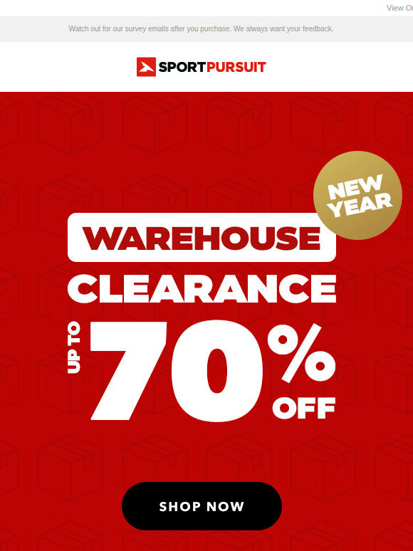 Warehouse CLEARANCE