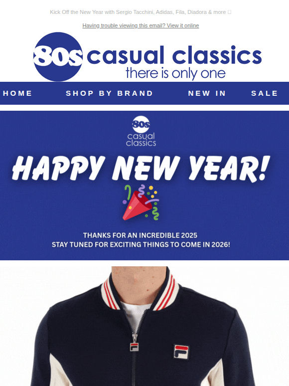 Happy New Year from 80sCC 🎉 Shop Track Tops & Trainers