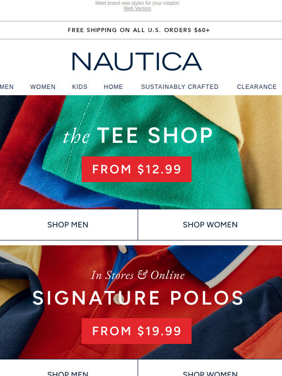 Great tees & polos ON SALE! Starting at $12.99