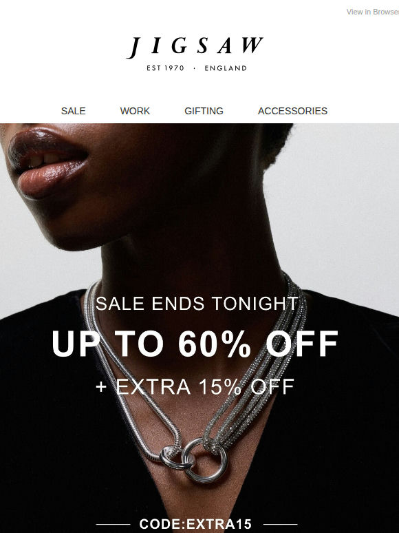 Hurry - sale ends tonight