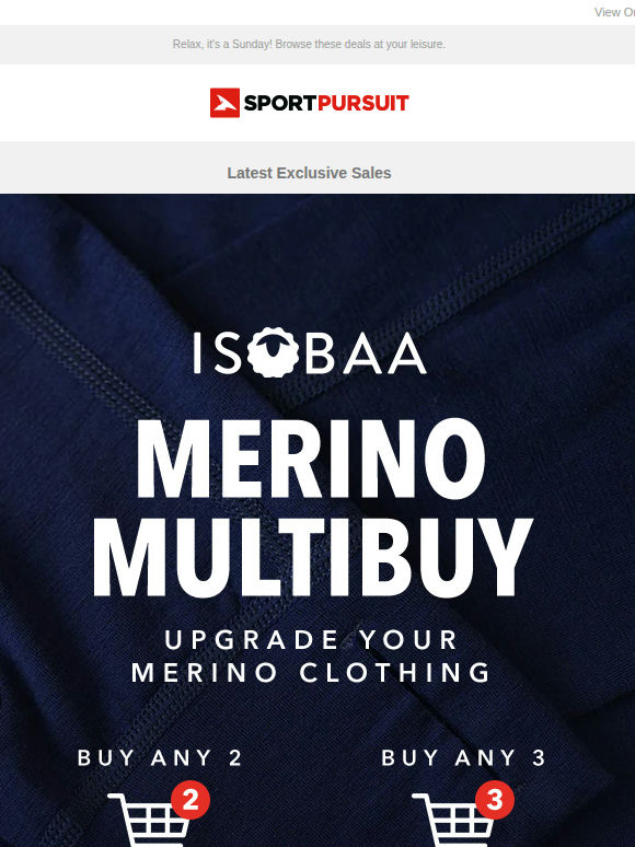 Isobaa Merino Multibuy - Save an Extra 20% + more