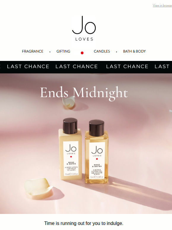 Last Hours: Your Gift from Jo Ends Tonight.