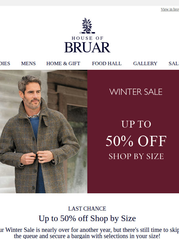 Mr smith: Up to 50% Off Men's Shop by Size - Ends Midnight Tonight