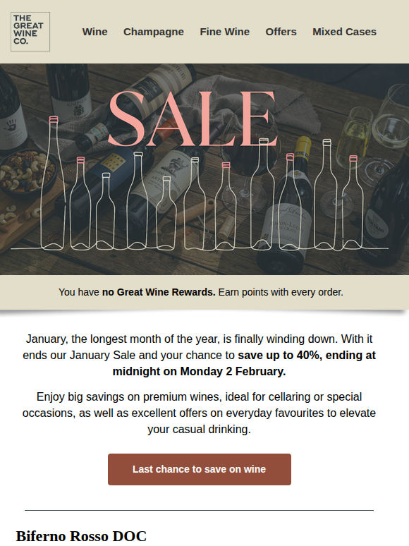 Your last chance to save with the January Sale