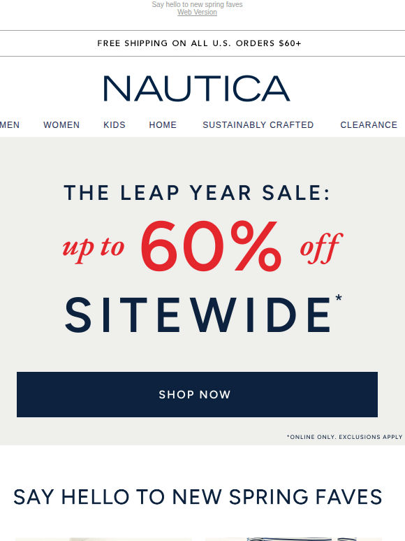 Leap into spring & shop 60% off SITEWIDE