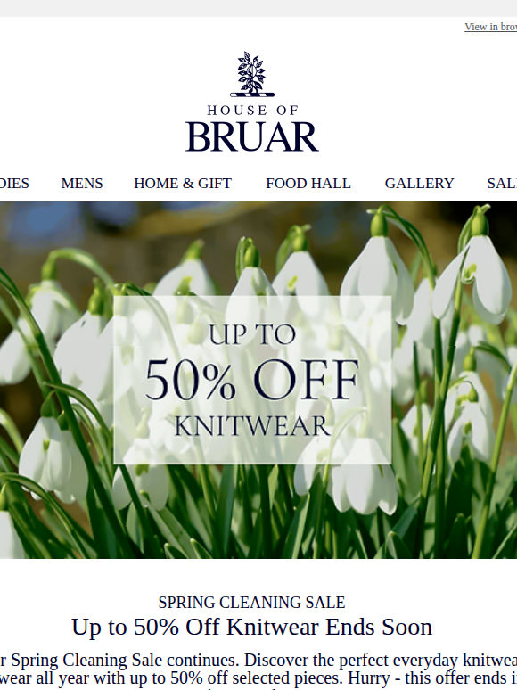 Mr smith: Up to 50% Off Knitwear - Spring Cleaning Sale