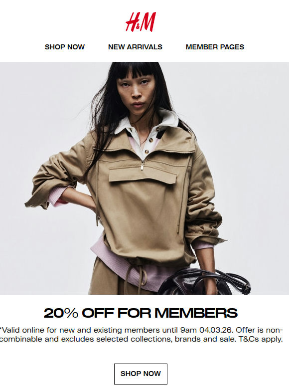 20% off | Member exclusive