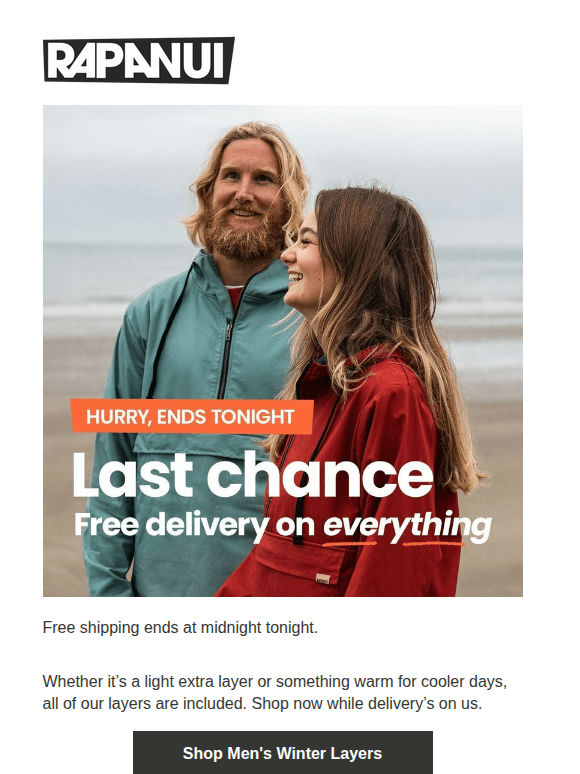 Last Chance For Free UK Delivery