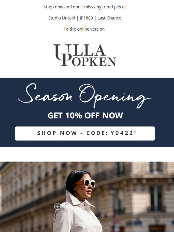 Top deal 💥 10% off Season Opening