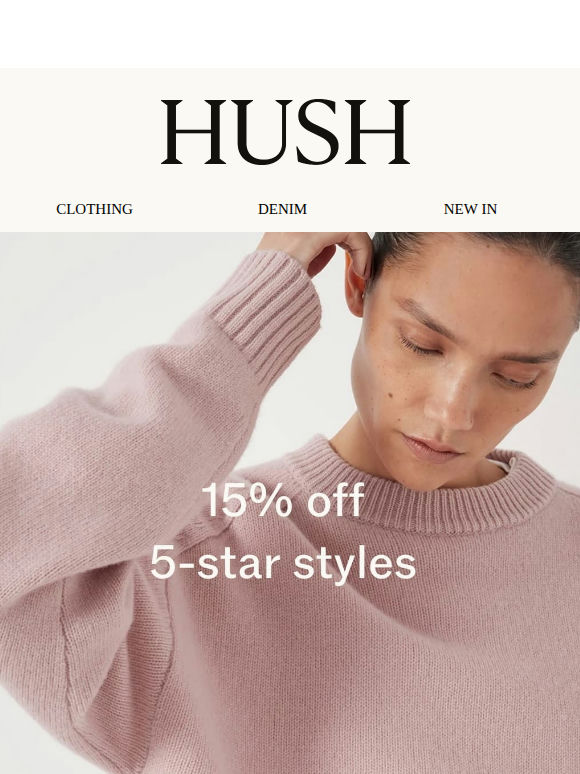 15% off our 5-star pieces