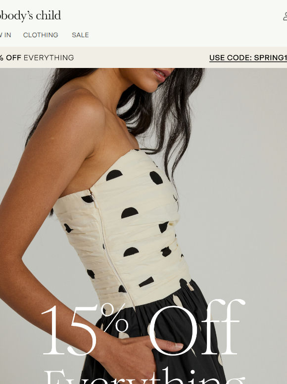 15% off our most iconic dresses