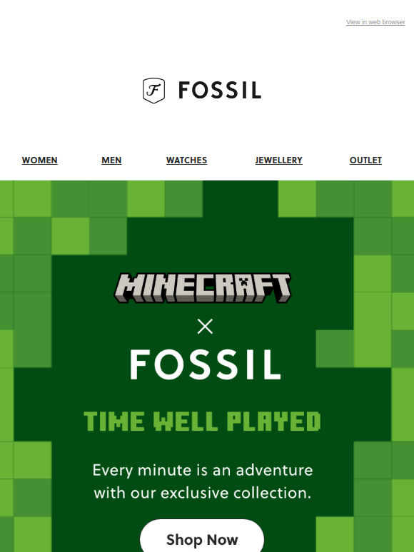 Selling Out Fast: MINECRAFT x FOSSIL