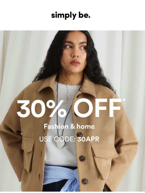 30% OFF fashion & home 🤑