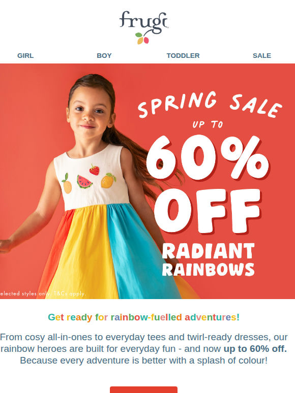 UP TO 60% OFF Rainbow Favourites! 🌈