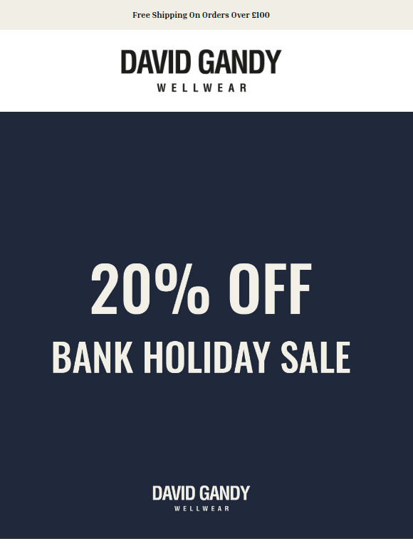 20% Off: Bank Holiday Exclusive