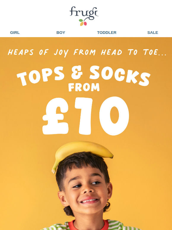 Tops & Socks from £10!