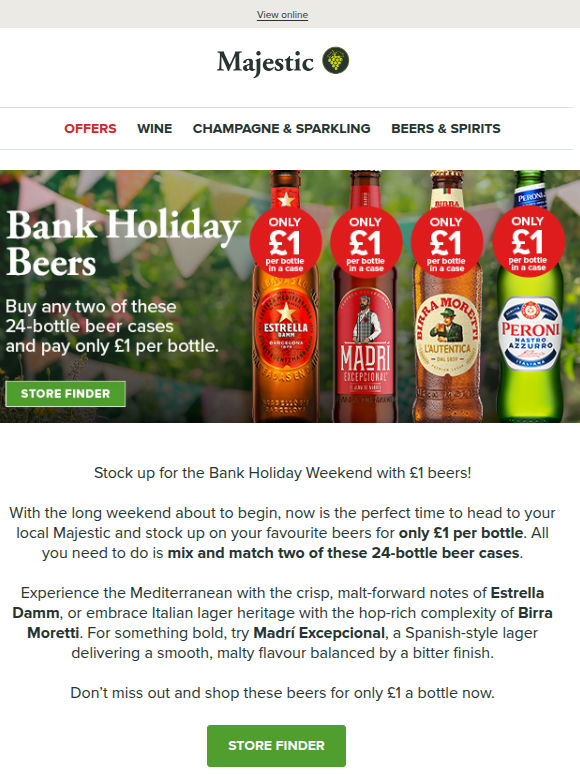 £1 Beers for the Bank Holiday!