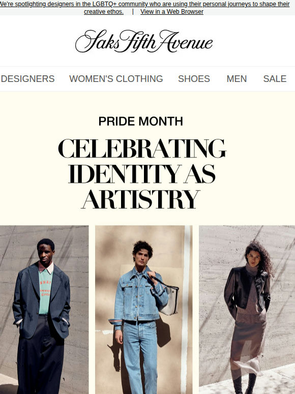 Pride Month: Celebrating identity as artistry with Willy Chavarria, Brandon Maxwell & Thom Browne