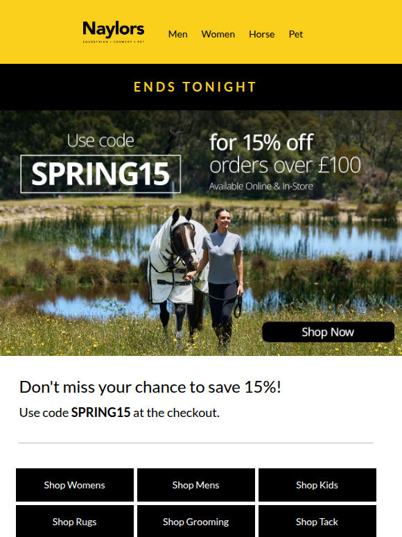 Ends Tonight | 15% OFF ⏰