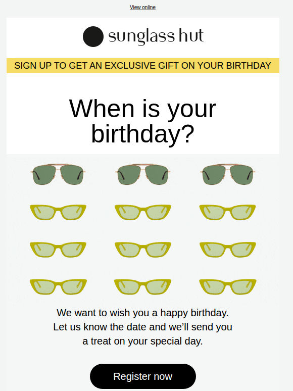 Get a special birthday gift from us