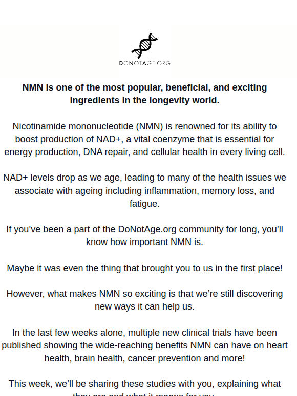 Exciting Developments In The World Of NMN 🧬