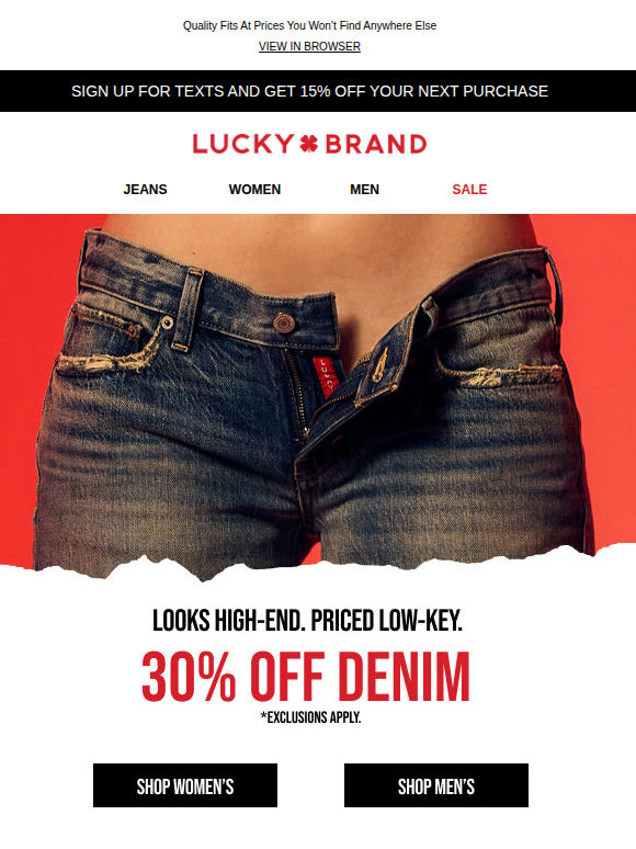 Want 30% Off Denim? Shop Today!