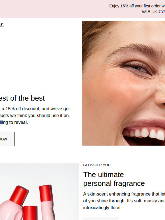 You’ve got 15% off