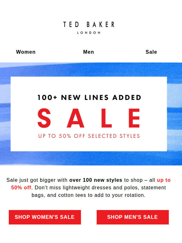 100+ New Sale Lines Added