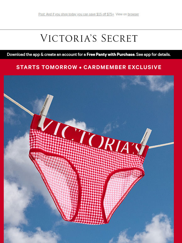 Cardmembers: 10/$35 Panties Tomorrow