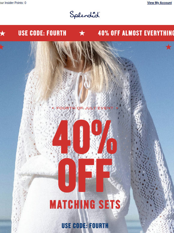 40% OFF Best Matching Sets