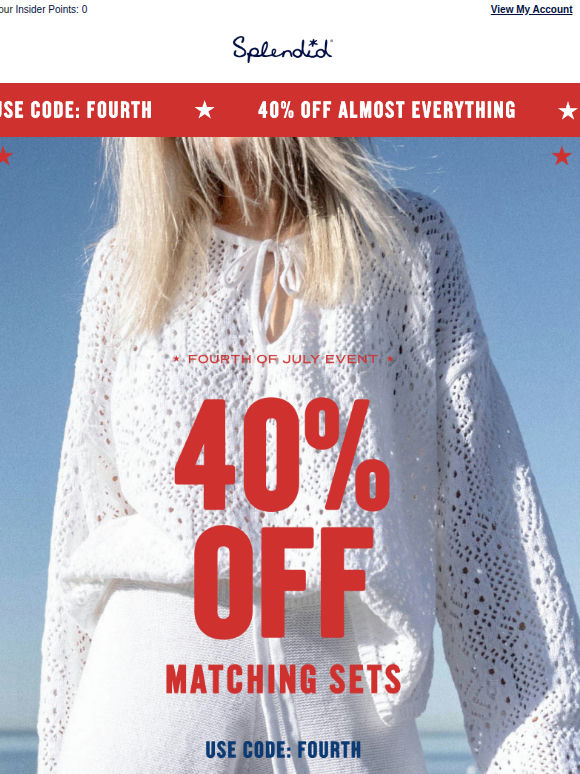 40% OFF Every Type of Set
