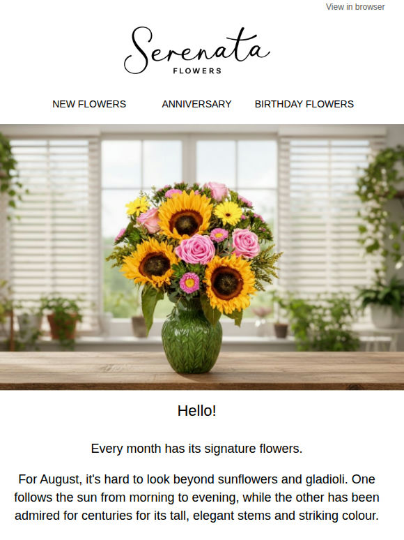 🌺 Buying flowers in August?
