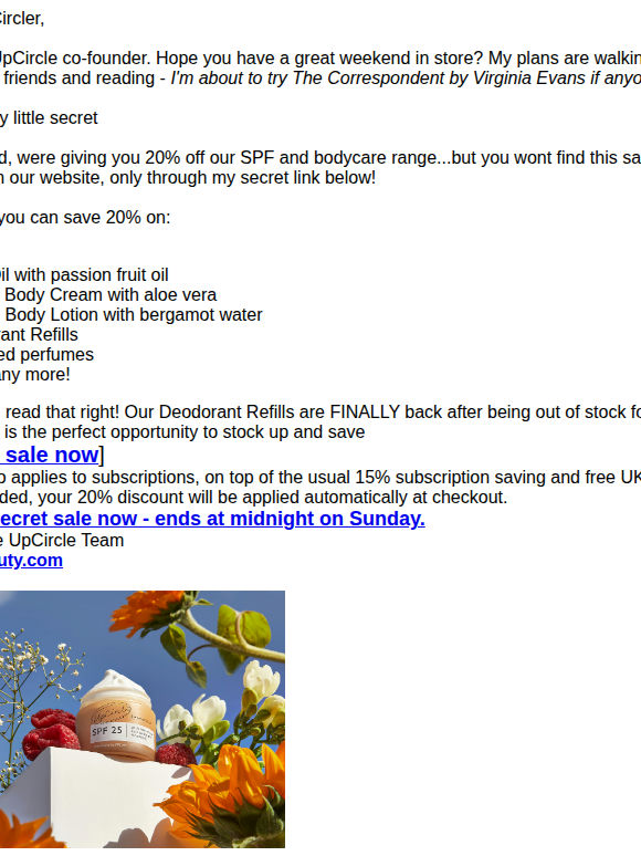 Let this be our little secret…20% off ends tomorrow!