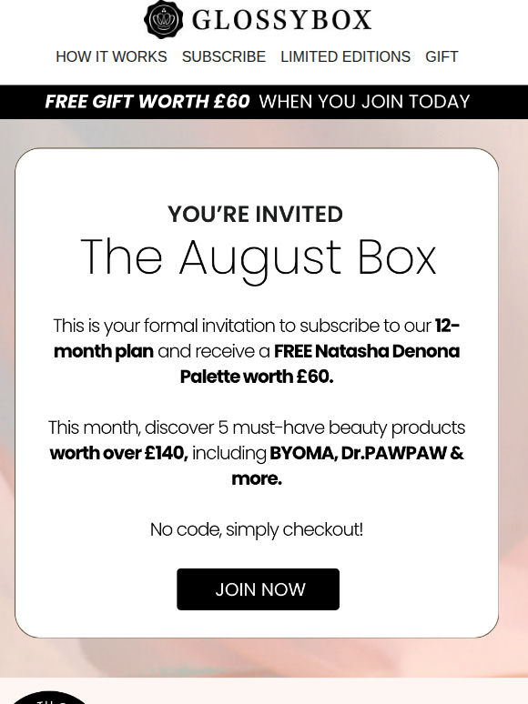 You're Formally Invited: Preview the August Box ✨