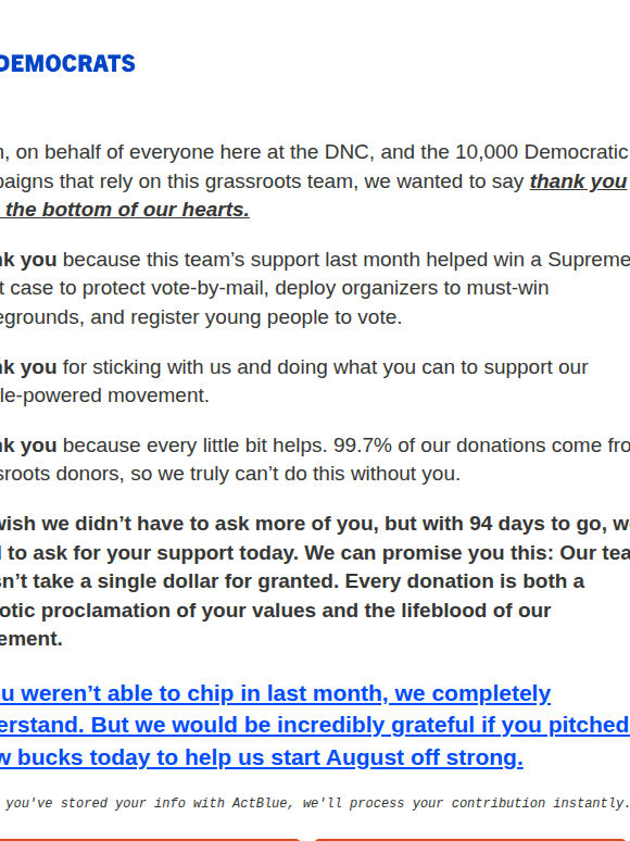 Thank you from the bottom of our hearts
