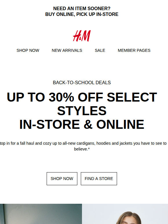 Score 30% off in-store all weekend