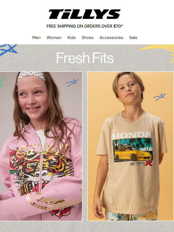 Girls 3 for $20 Tops + Boys Tees 2 for $27