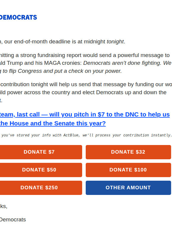 Last call!