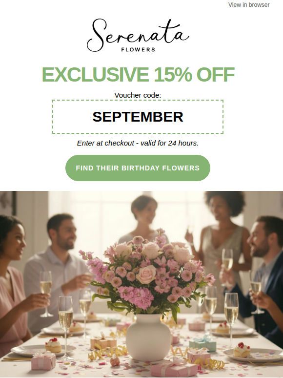 🎂 Buying flowers for a September birthday?