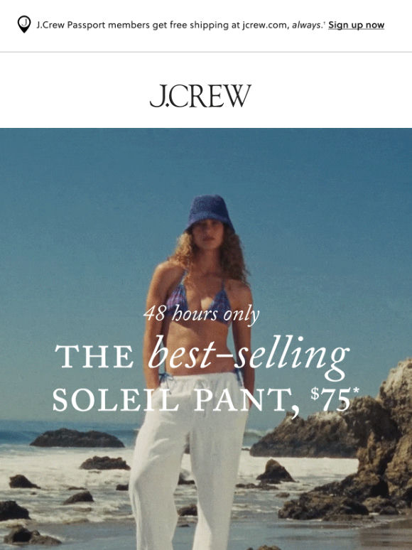 Flash sale: the Soleil pant, $75 ☀️