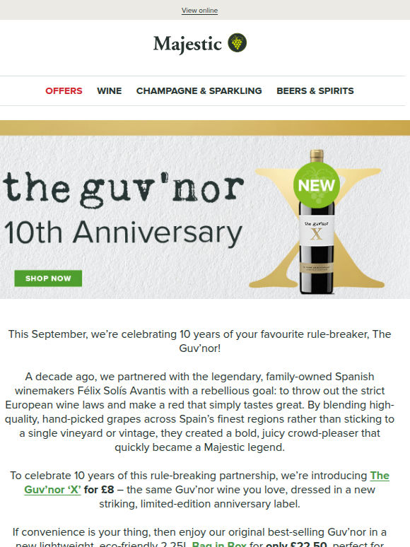Celebrating 10 Years of The Guv’nor: Meet The NEW Guv’nor ‘X’