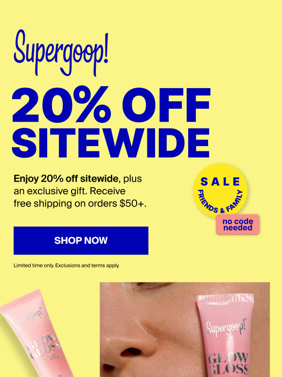 20% off sitewide starts NOW ☀️