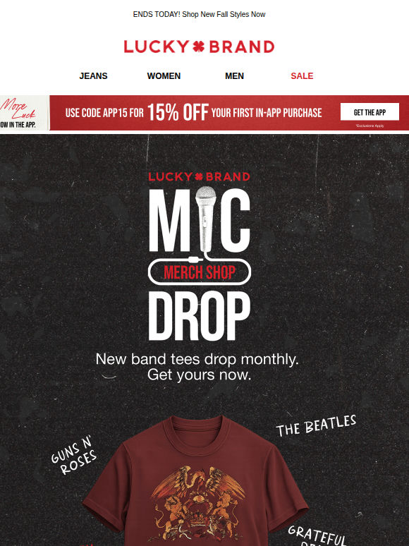 NEW September Band Tees, Plus 25% Off!