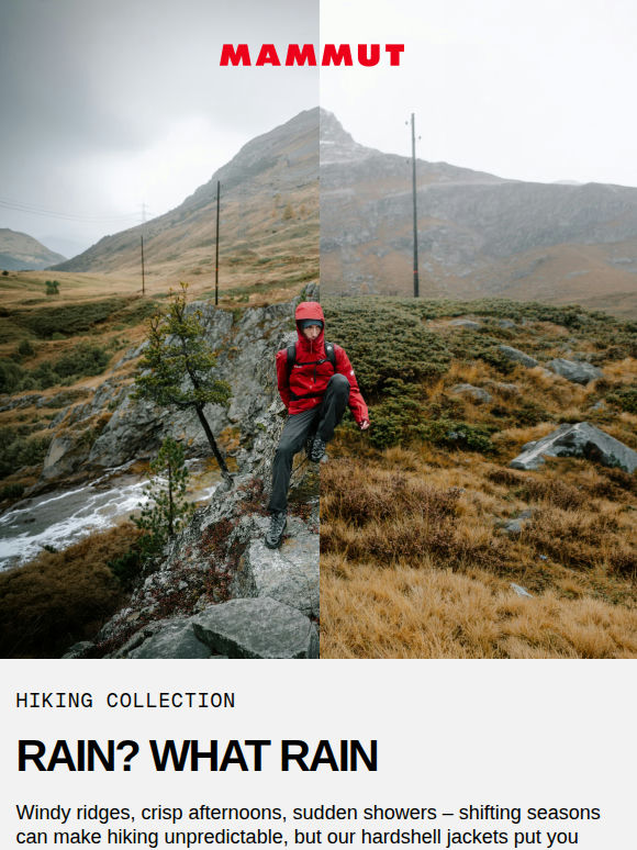 Waterproof your next hike with our hardshells ⛈️