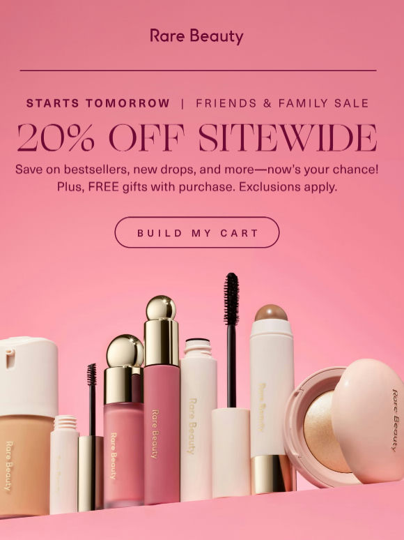 TOMORROW: 20% off Friends & Family 🛍️