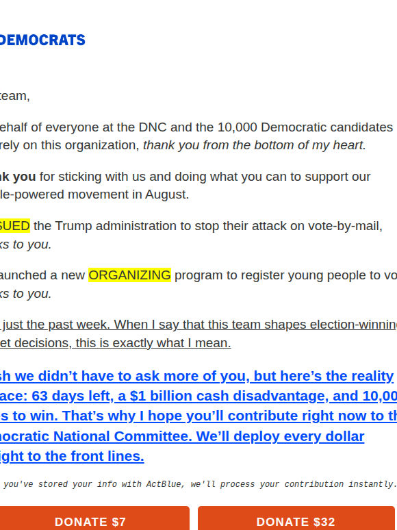 Suing & organizing (thanks to you)