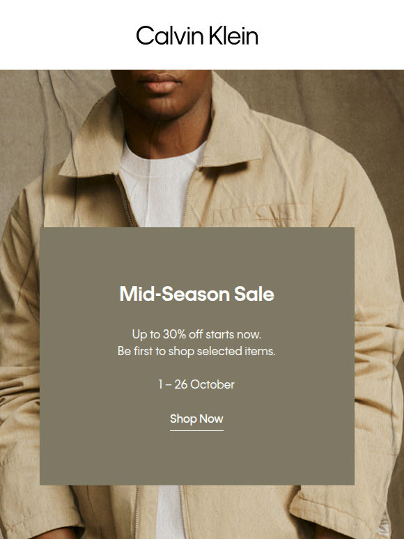 Mid-Season Sale: Up to 30% Off