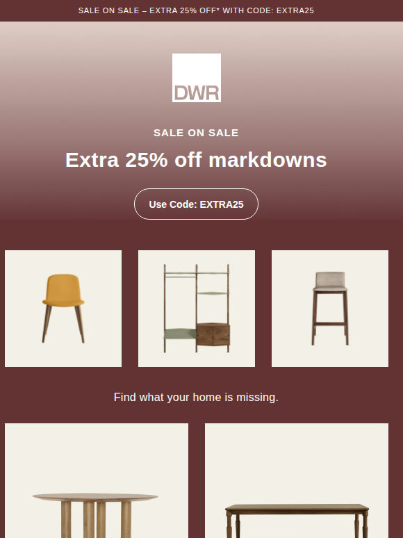 Save up to 40% on markdowns