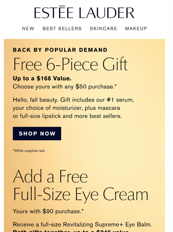 Fall Faves 💖 Choose Your Free 8-Piece Gift, with your purchase..