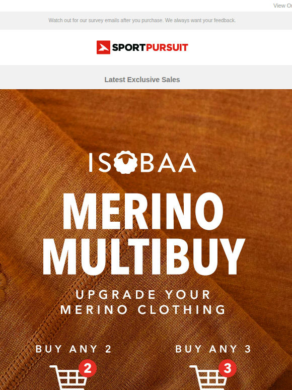 Isobaa Merino Multibuy - Save an Extra 20% + more